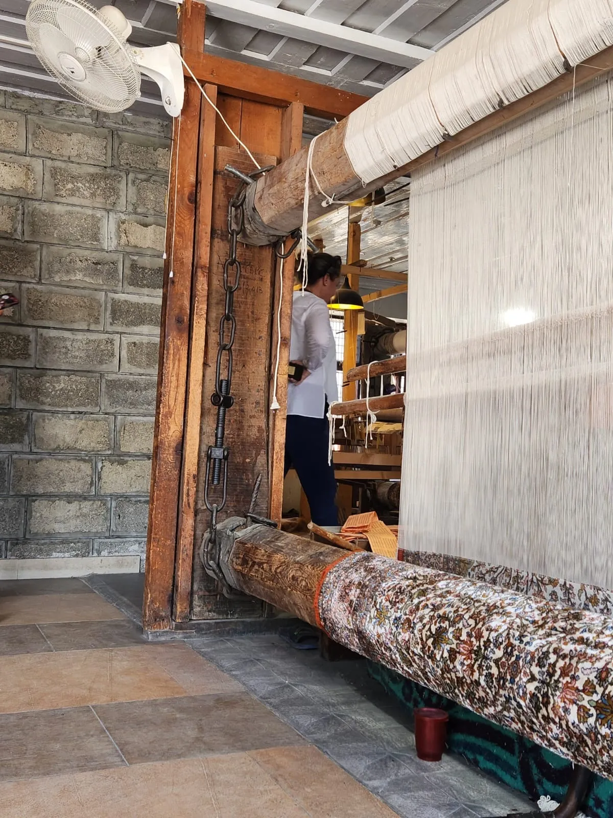Pashmina de Máquina, Telar mecánico, Srinagar
